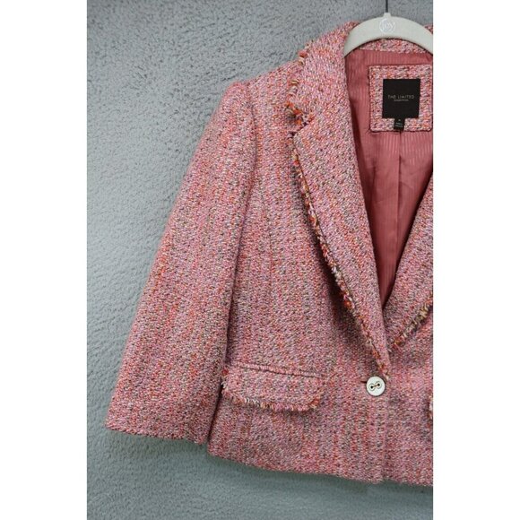The Limited Collection Wool Blend Tweed One Button Short Blazer-Medium-Lined - Picture 5 of 9